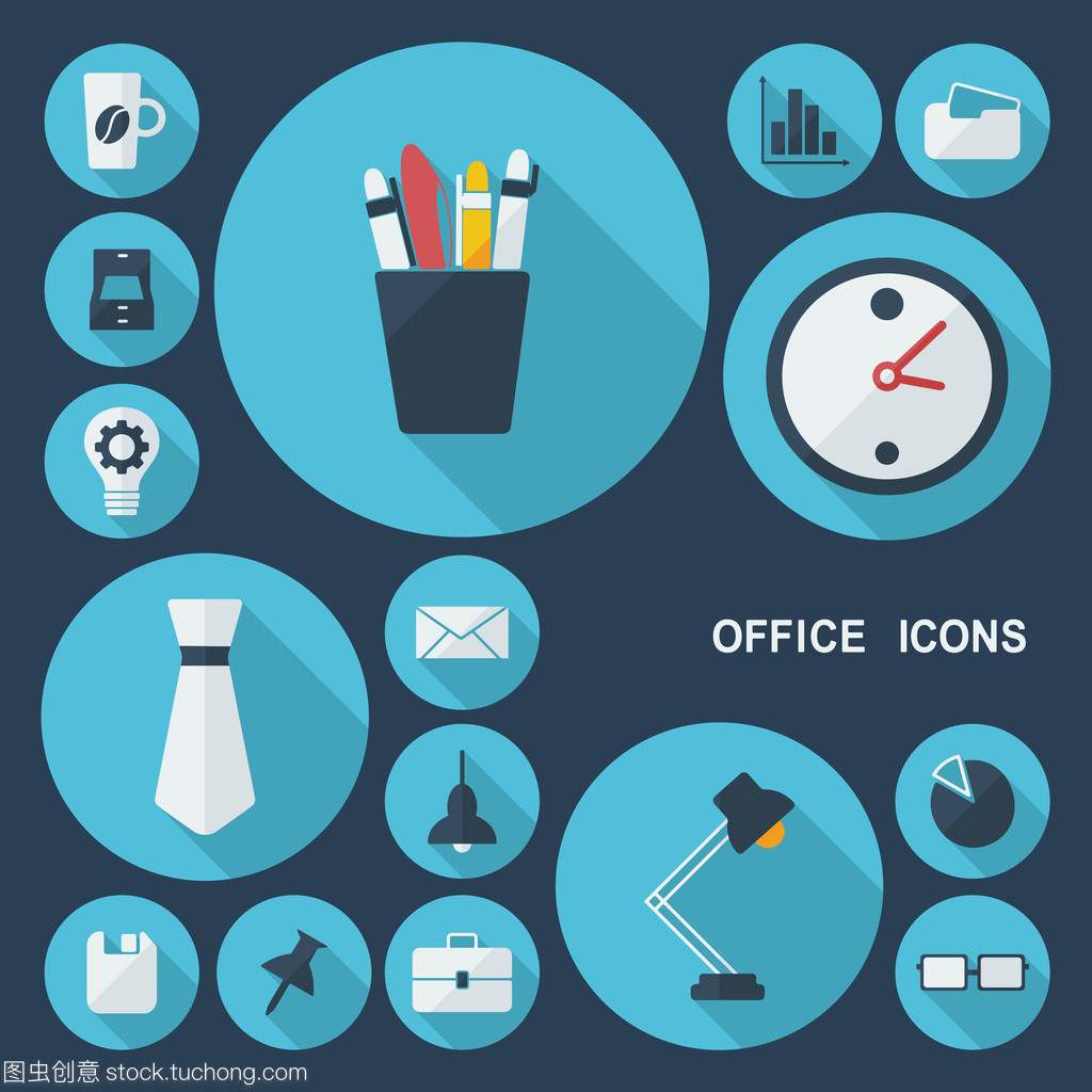 陰影辦公室圖標(biāo) 現(xiàn)代辦公設(shè)備的視覺(jué)美學(xué)與實(shí)用性